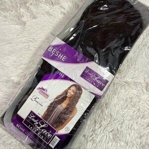 Beshe 33" Luxury Lace Ear to Ear Wig No Tape/No Glue 2" Deep Lace Color 1B